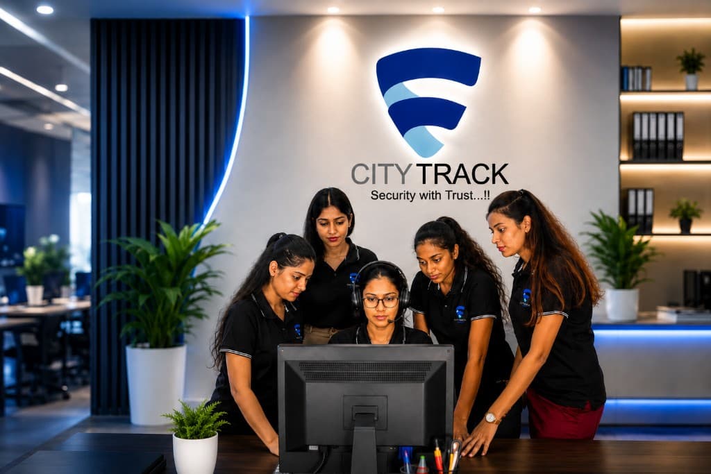 CityTrack support team collaborating at the office